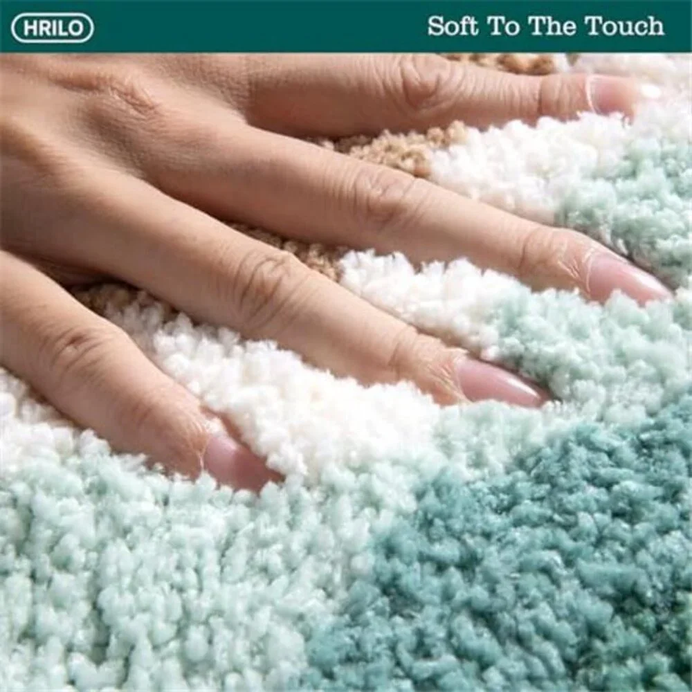Microfiber Bathroom Rug Non Slip Soft Shaggy Carpet Floor Mat Absorbent 24x16